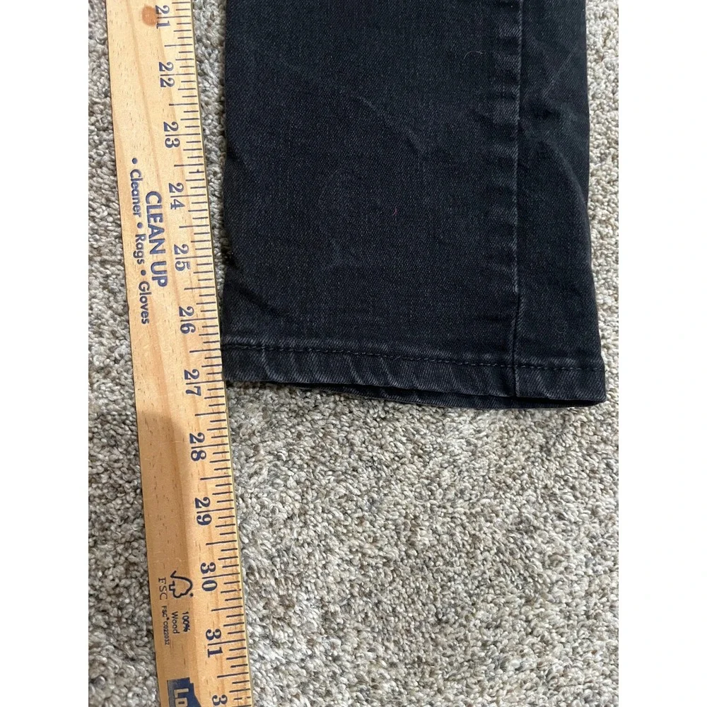 Levis 502‎ Regular Taper Black Jeans Mens 30x29 Cotton Stretch Denim Pants